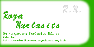 roza murlasits business card